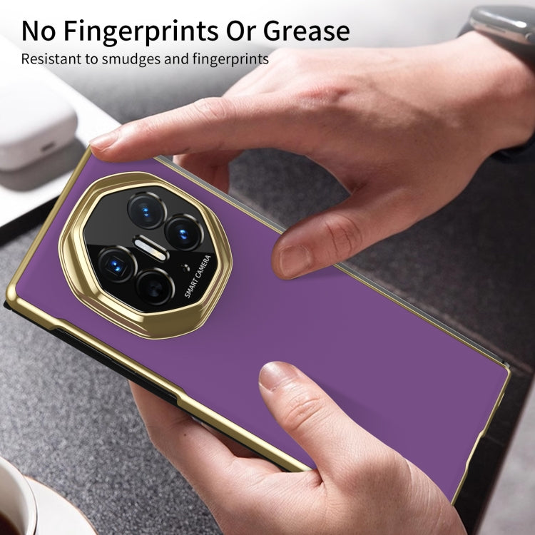 For Huawei Mate XT Ultimate Design Integrated AG Frosted Vacuum Plating Phone Case(Purple)