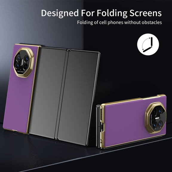 For Huawei Mate XT Ultimate Design Integrated AG Frosted Vacuum Plating Phone Case(Purple)