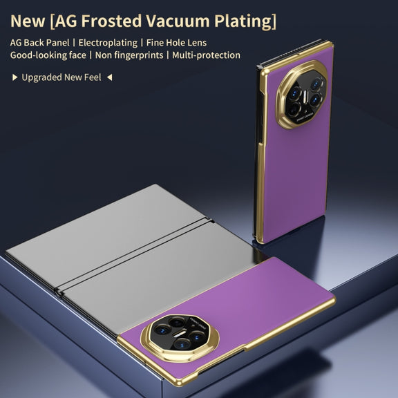 For Huawei Mate XT Ultimate Design Integrated AG Frosted Vacuum Plating Phone Case(Purple)
