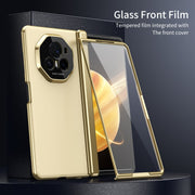For Honor Magic V3 Integrated AG Frosted Vacuum Plating Phone Case(Gold)
