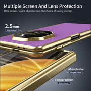 For Honor Magic V3 Integrated AG Frosted Vacuum Plating Phone Case(Purple)