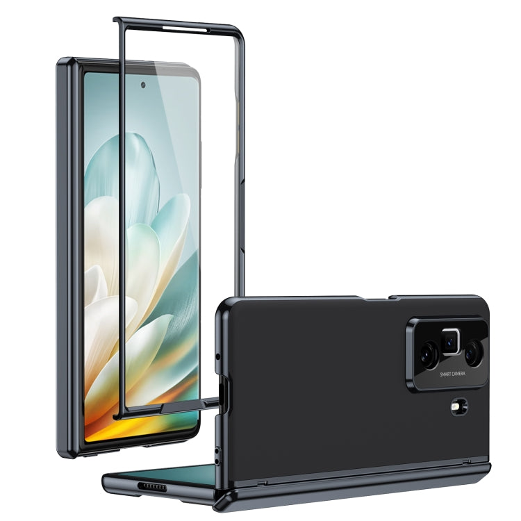 For Honor Magic Vs3 Integrated AG Frosted Vacuum Plating Phone Case(Black) - Honor Cases by PMC TechLife | Online Shopping South Africa | PMC TechLife | Buy Now Pay Later Mobicred