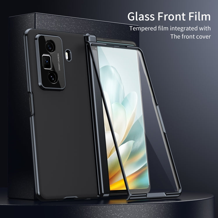 For Honor Magic Vs3 Integrated AG Frosted Vacuum Plating Phone Case(Black) - Honor Cases by PMC TechLife | Online Shopping South Africa | PMC TechLife | Buy Now Pay Later Mobicred