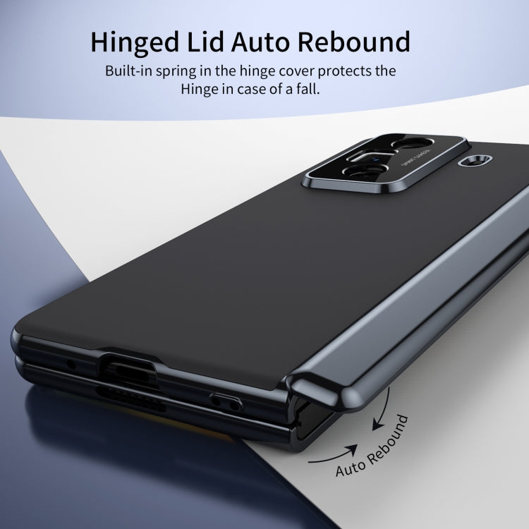 For Honor Magic Vs3 Integrated AG Frosted Vacuum Plating Phone Case(Black) - Honor Cases by PMC TechLife | Online Shopping South Africa | PMC TechLife | Buy Now Pay Later Mobicred