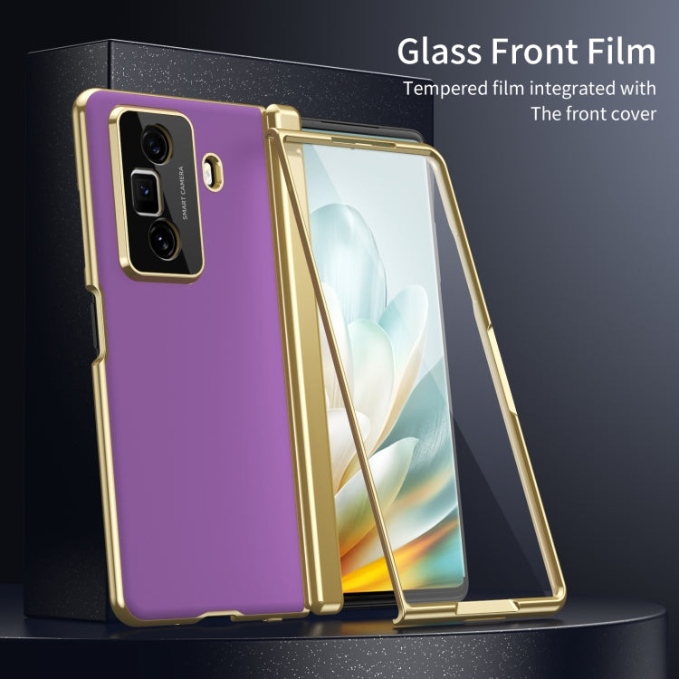 For Honor Magic Vs3 Integrated AG Frosted Vacuum Plating Phone Case(Purple) - Honor Cases by PMC TechLife | Online Shopping South Africa | PMC TechLife | Buy Now Pay Later Mobicred