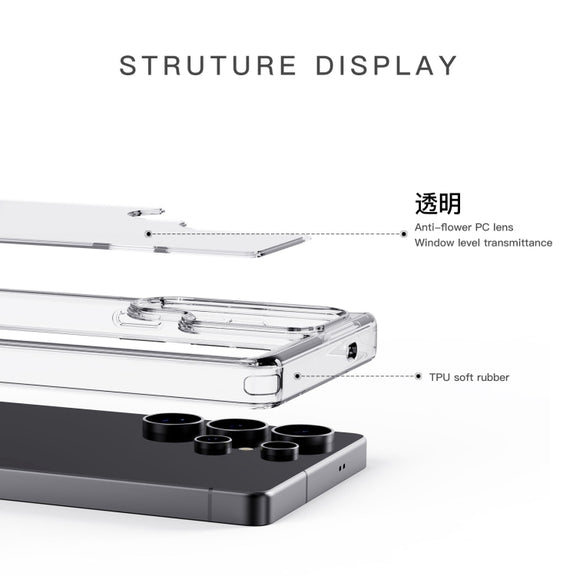 For Samsung Galaxy S25+ 5G Crystal Clear TPU Hybrid PC Phone Case(Transparent)