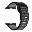 For Apple Watch 46mm / 49mm / 45mm / 44mm Single Nail Dual-Color Multi-hole Silicone Watch Band(Black Grey) - free shipping - PMc TechLife - Order now!