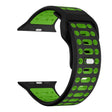 For Apple Watch 46mm / 49mm / 45mm / 44mm Single Nail Dual-Color Multi-hole Silicone Watch Band(Black Green) - free shipping - PMc TechLife - Order now!