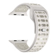 For Apple Watch 46mm / 49mm / 45mm / 44mm Single Nail Dual-Color Multi-hole Silicone Watch Band(Beige Clear Luminous) - free shipping - PMc TechLife - Order now!