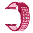 For Apple Watch 46mm / 49mm / 45mm / 44mm Single Nail Dual-Color Multi-hole Silicone Watch Band(Magenta Light Pink) - free shipping - PMc TechLife - Order now!