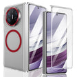 For Huawei Mate X3 lce Folding Series MagSafe Integrated Clear PC Phone Case(Red) - Huawei Cases by PMC TechLife | Online Shopping South Africa | PMC TechLife | Buy Now Pay Later Mobicred