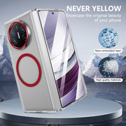 For Huawei Mate X3 lce Folding Series MagSafe Integrated Clear PC Phone Case(Red)