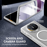 For Huawei Mate X3 lce Folding Series MagSafe Integrated Clear PC Phone Case(Silver)