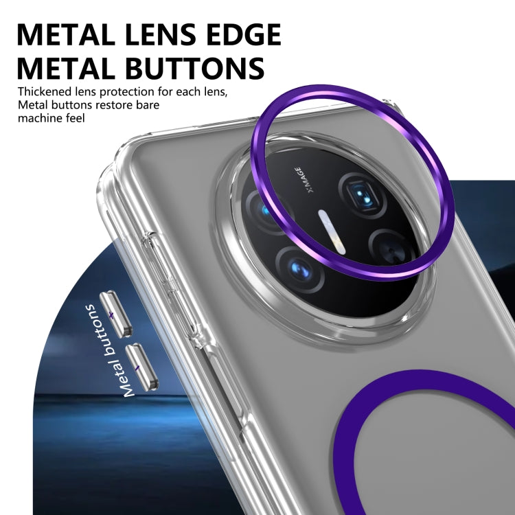 For Huawei Mate X3 lce Folding Series MagSafe Integrated Clear PC Phone Case(Purple) - Huawei Cases by PMC TechLife | Online Shopping South Africa | PMC TechLife | Buy Now Pay Later Mobicred