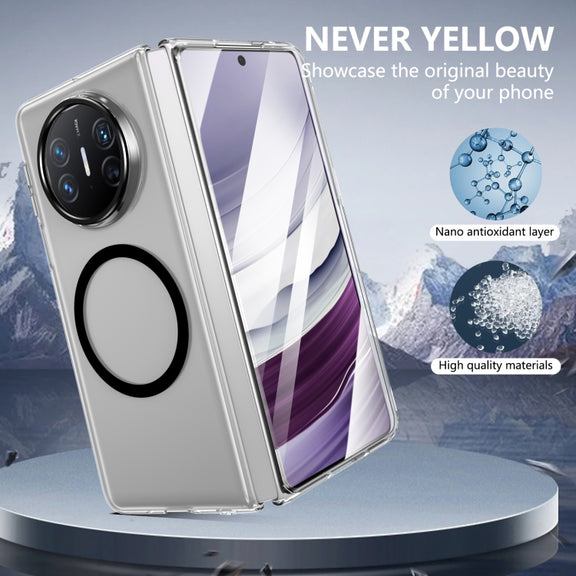 For Huawei Mate X5 lce Folding Series MagSafe Integrated Clear PC Phone Case(Black)