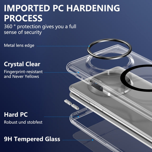 For Huawei Mate X5 lce Folding Series MagSafe Integrated Clear PC Phone Case(Black)