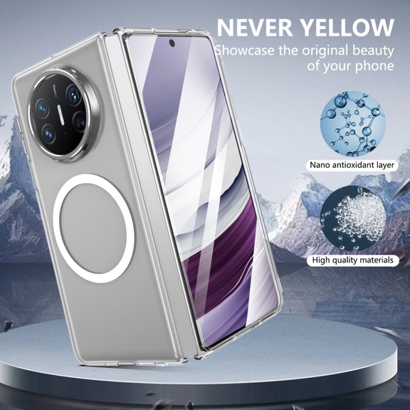 For Huawei Mate X5 lce Folding Series MagSafe Integrated Clear PC Phone Case(Silver)