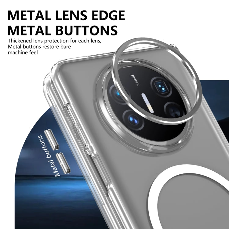 For Huawei Mate X5 lce Folding Series MagSafe Integrated Clear PC Phone Case(Silver)