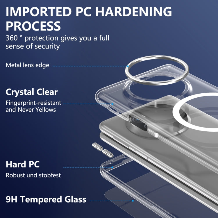 For Huawei Mate X5 lce Folding Series MagSafe Integrated Clear PC Phone Case(Silver) - Huawei Cases by PMC TechLife | Online Shopping South Africa | PMC TechLife | Buy Now Pay Later Mobicred