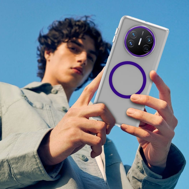 For Huawei Mate X5 lce Folding Series MagSafe Integrated Clear PC Phone Case(Purple) - Huawei Cases by PMC TechLife | Online Shopping South Africa | PMC TechLife | Buy Now Pay Later Mobicred