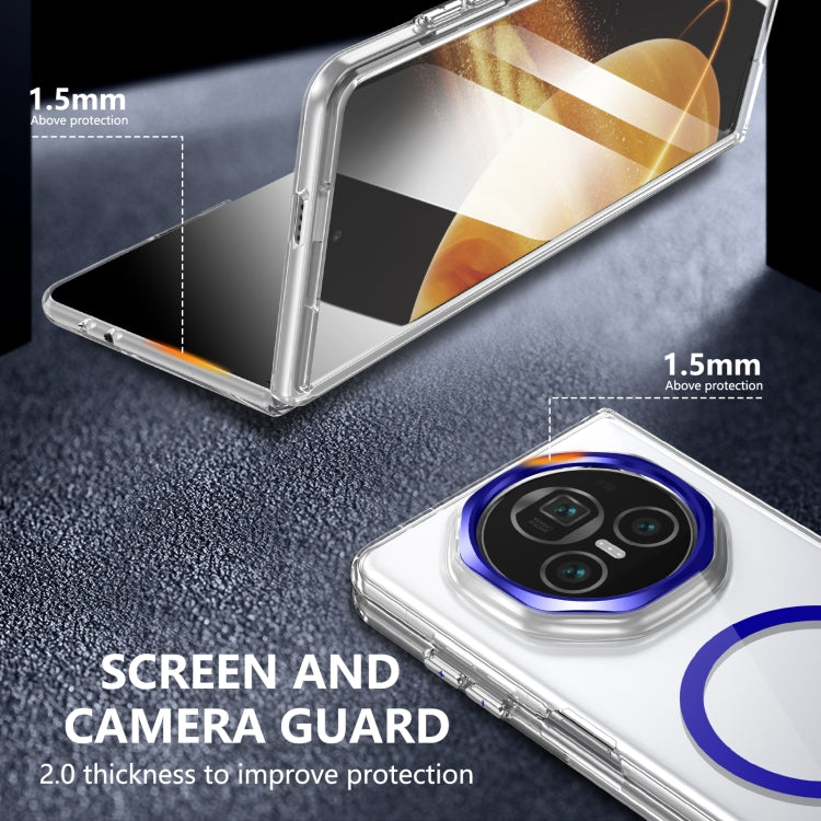 For Honor Magic V3 lce Folding Series MagSafe Integrated Clear PC Phone Case(Royal Blue) - Honor Cases by PMC TechLife | Online Shopping South Africa | PMC TechLife | Buy Now Pay Later Mobicred