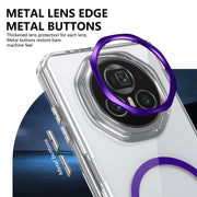 For Honor Magic V3 lce Folding Series MagSafe Integrated Clear PC Phone Case(Purple)