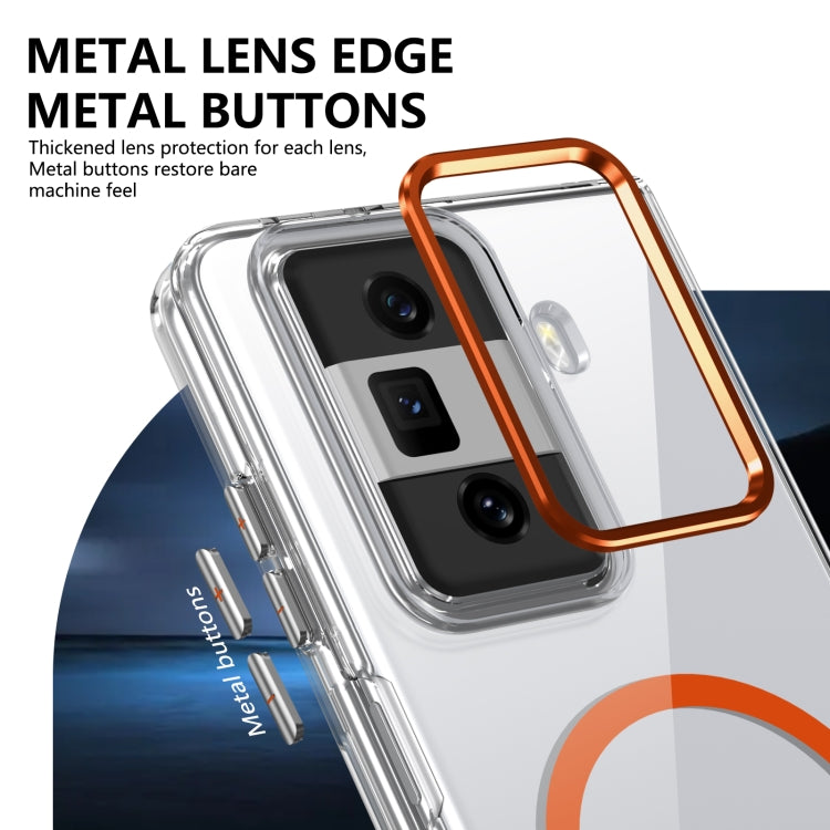 For Honor Magic Vs3 lce Folding Series MagSafe Integrated Clear PC Phone Case(Orange) - Honor Cases by PMC TechLife | Online Shopping South Africa | PMC TechLife | Buy Now Pay Later Mobicred