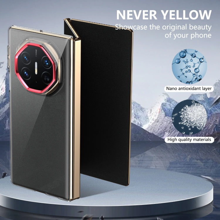 For Huawei Mate XT Ultimate Design lce Folding Series Integrated Clear PC Phone Case(Red) - Huawei Cases by PMC TechLife | Online Shopping South Africa | PMC TechLife | Buy Now Pay Later Mobicred