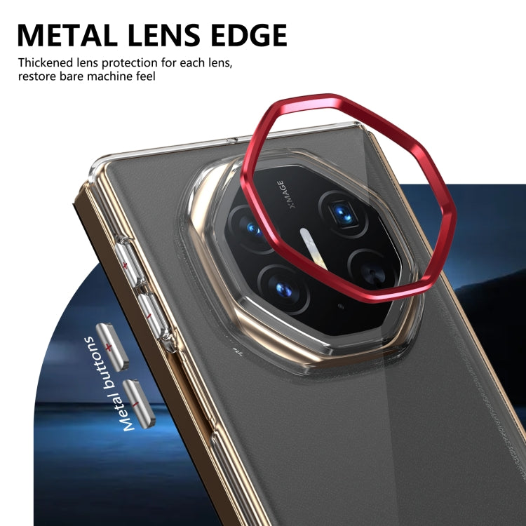 For Huawei Mate XT Ultimate Design lce Folding Series Integrated Clear PC Phone Case(Red) - Huawei Cases by PMC TechLife | Online Shopping South Africa | PMC TechLife | Buy Now Pay Later Mobicred