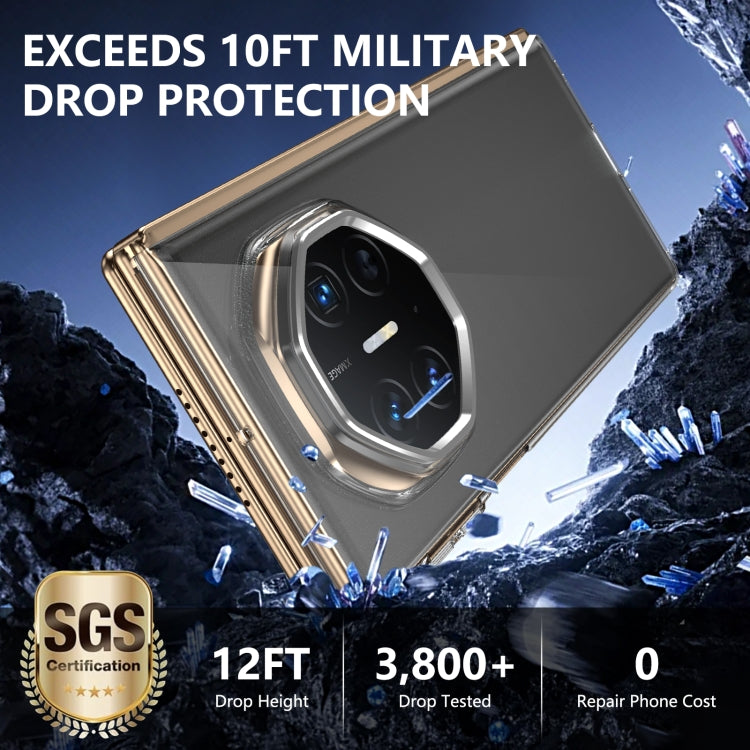 For Huawei Mate XT Ultimate Design lce Folding Series Integrated Clear PC Phone Case(Silver) - Huawei Cases by PMC TechLife | Online Shopping South Africa | PMC TechLife | Buy Now Pay Later Mobicred