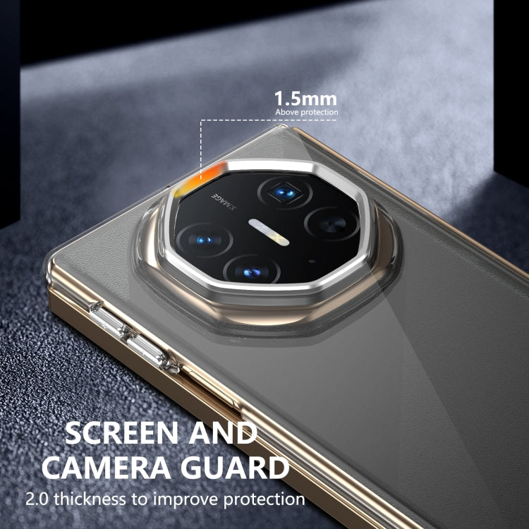 For Huawei Mate XT Ultimate Design lce Folding Series Integrated Clear PC Phone Case(Silver) - Huawei Cases by PMC TechLife | Online Shopping South Africa | PMC TechLife | Buy Now Pay Later Mobicred