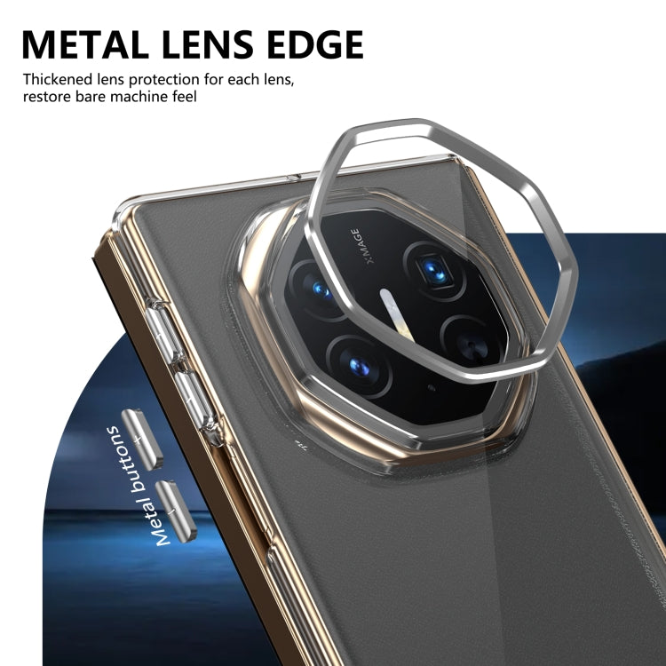For Huawei Mate XT Ultimate Design lce Folding Series Integrated Clear PC Phone Case(Silver) - Huawei Cases by PMC TechLife | Online Shopping South Africa | PMC TechLife | Buy Now Pay Later Mobicred