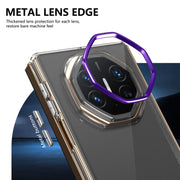 For Huawei Mate XT Ultimate Design lce Folding Series Integrated Clear PC Phone Case(Purple)