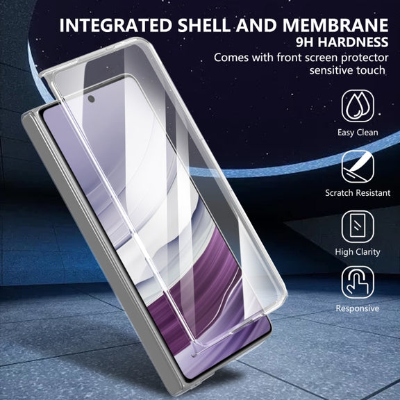 For Huawei Mate X3 lce Folding Series Integrated Clear PC Phone Case(Royal Blue)