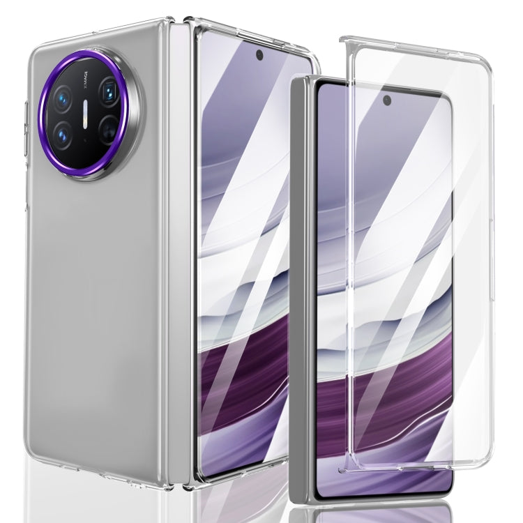 For Huawei Mate X3 lce Folding Series Integrated Clear PC Phone Case(Purple) - Huawei Cases by PMC TechLife | Online Shopping South Africa | PMC TechLife | Buy Now Pay Later Mobicred