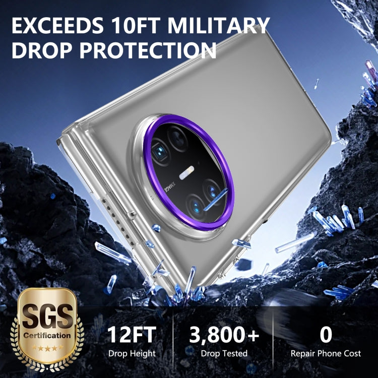 For Huawei Mate X3 lce Folding Series Integrated Clear PC Phone Case(Purple) - Huawei Cases by PMC TechLife | Online Shopping South Africa | PMC TechLife | Buy Now Pay Later Mobicred