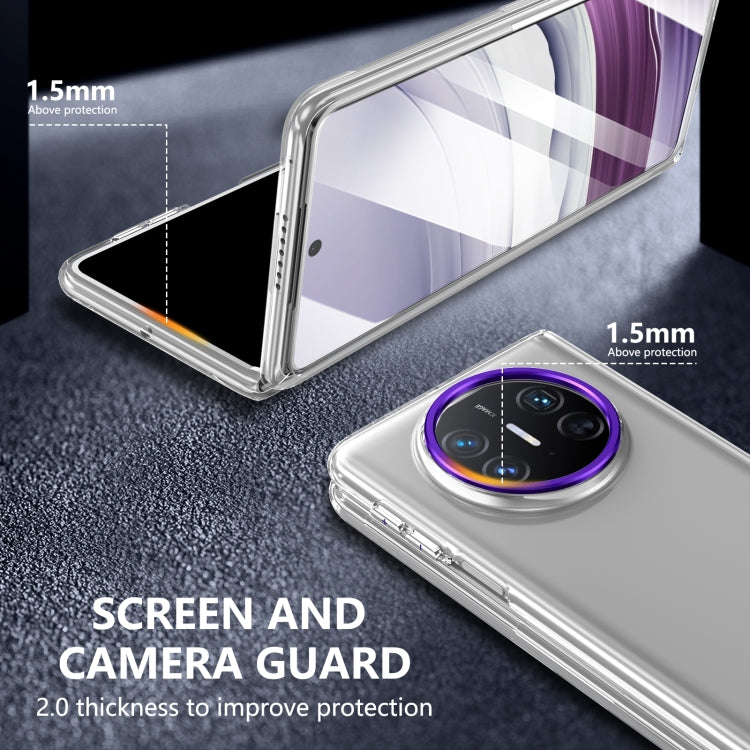 For Huawei Mate X3 lce Folding Series Integrated Clear PC Phone Case(Purple)