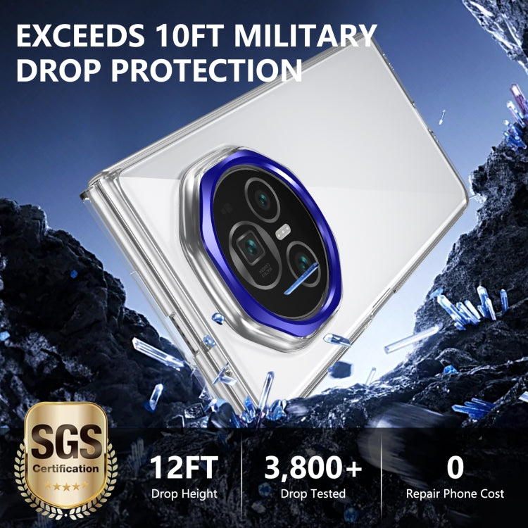 For Honor Magic V3 lce Folding Series Integrated Clear PC Phone Case(Royal Blue) - Honor Cases by PMC TechLife | Online Shopping South Africa | PMC TechLife | Buy Now Pay Later Mobicred