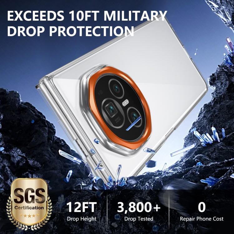 For Honor Magic V3 lce Folding Series Integrated Clear PC Phone Case(Orange) - Honor Cases by PMC TechLife | Online Shopping South Africa | PMC TechLife | Buy Now Pay Later Mobicred