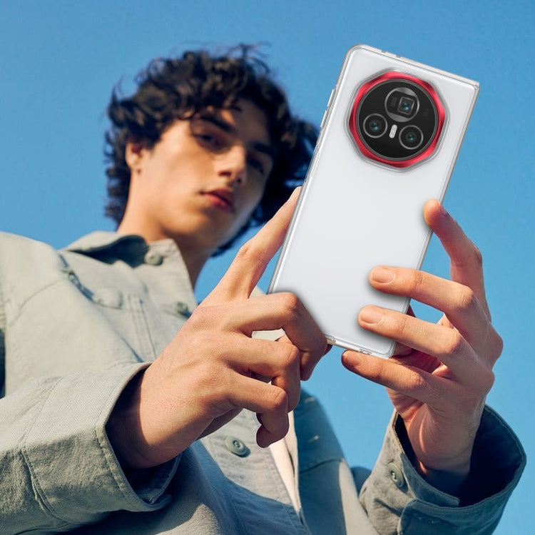 For Honor Magic V3 lce Folding Series Integrated Clear PC Phone Case(Red) - Honor Cases by PMC TechLife | Online Shopping South Africa | PMC TechLife | Buy Now Pay Later Mobicred