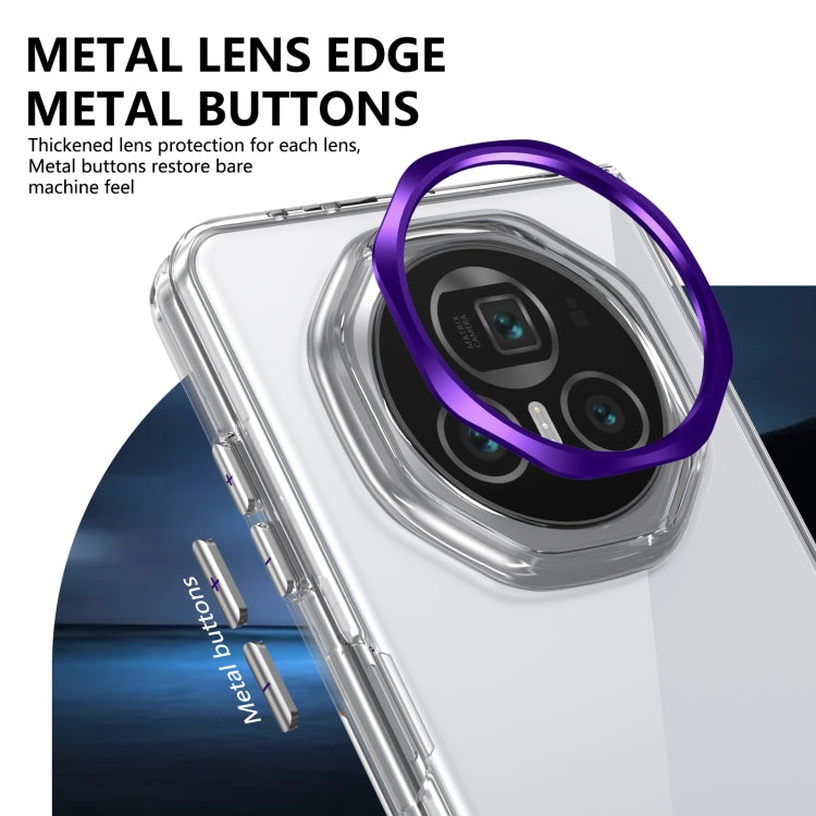 For Honor Magic V3 lce Folding Series Integrated Clear PC Phone Case(Purple)