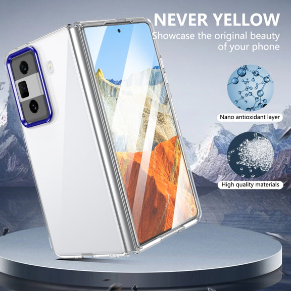 For Honor Magic Vs3 lce Folding Series Integrated Clear PC Phone Case(Royal Blue)