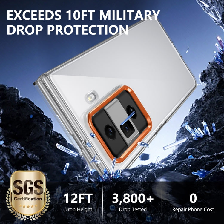 For Honor Magic Vs3 lce Folding Series Integrated Clear PC Phone Case(Orange)