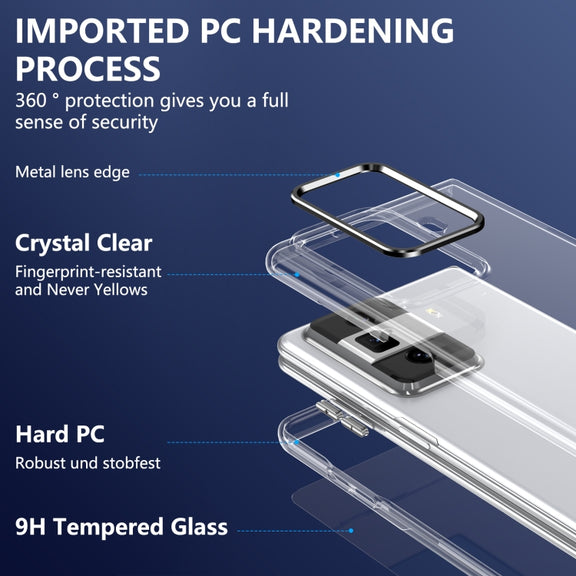 For Honor Magic Vs3 lce Folding Series Integrated Clear PC Phone Case(Black)
