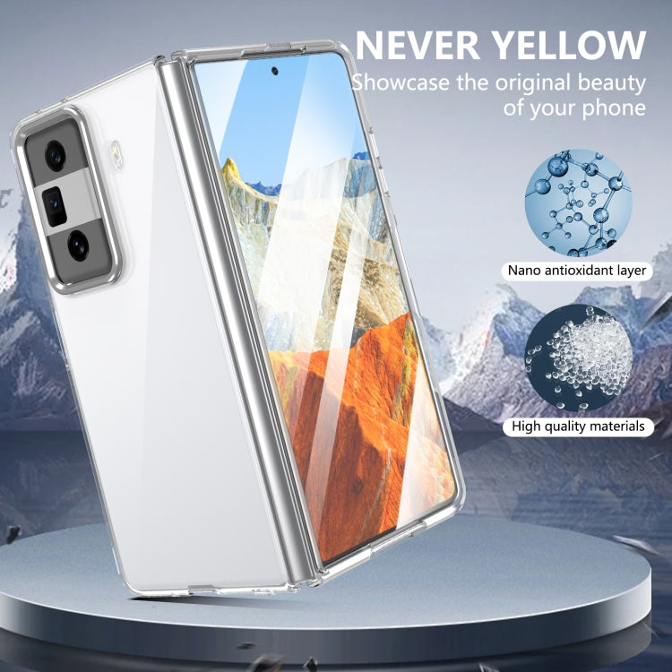 For Honor Magic Vs3 lce Folding Series Integrated Clear PC Phone Case(Silver)