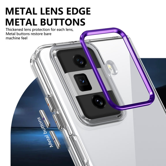 For Honor Magic Vs3 lce Folding Series Integrated Clear PC Phone Case(Purple)