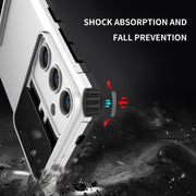 For Samsung Galaxy S25 5G Stereoscopic Holder Sliding Camshield Phone Case(White)