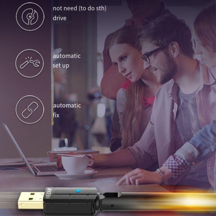 EDUP EP-AX300GS 300Mbps WiFi 6 Nano Wireless Dongle Single Band USB WiFi Adapter(Black) - USB Network Adapter by EDUP | Online Shopping South Africa | PMC Jewellery | Buy Now Pay Later Mobicred