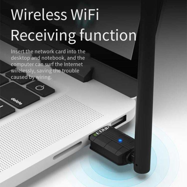 EDUP EP-AX300GS 300Mbps WiFi 6 Nano Wireless Dongle Single Band USB WiFi Adapter(Black) - USB Network Adapter by EDUP | Online Shopping South Africa | PMC Jewellery | Buy Now Pay Later Mobicred