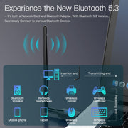 EDUP EP-AX900 900Mbps WiFi 6 Bluetooth 5.3 Dual-Band USB Wireless WiFi Adapter(Black)